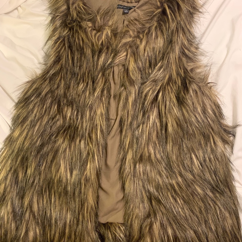 Faux fur vest